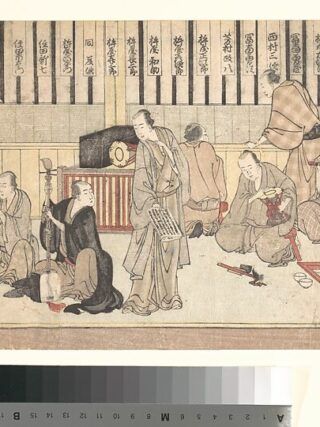 dressing-room-for-musicians-at-a-theater-katsushika-hokusai-edo-period-1615-1868