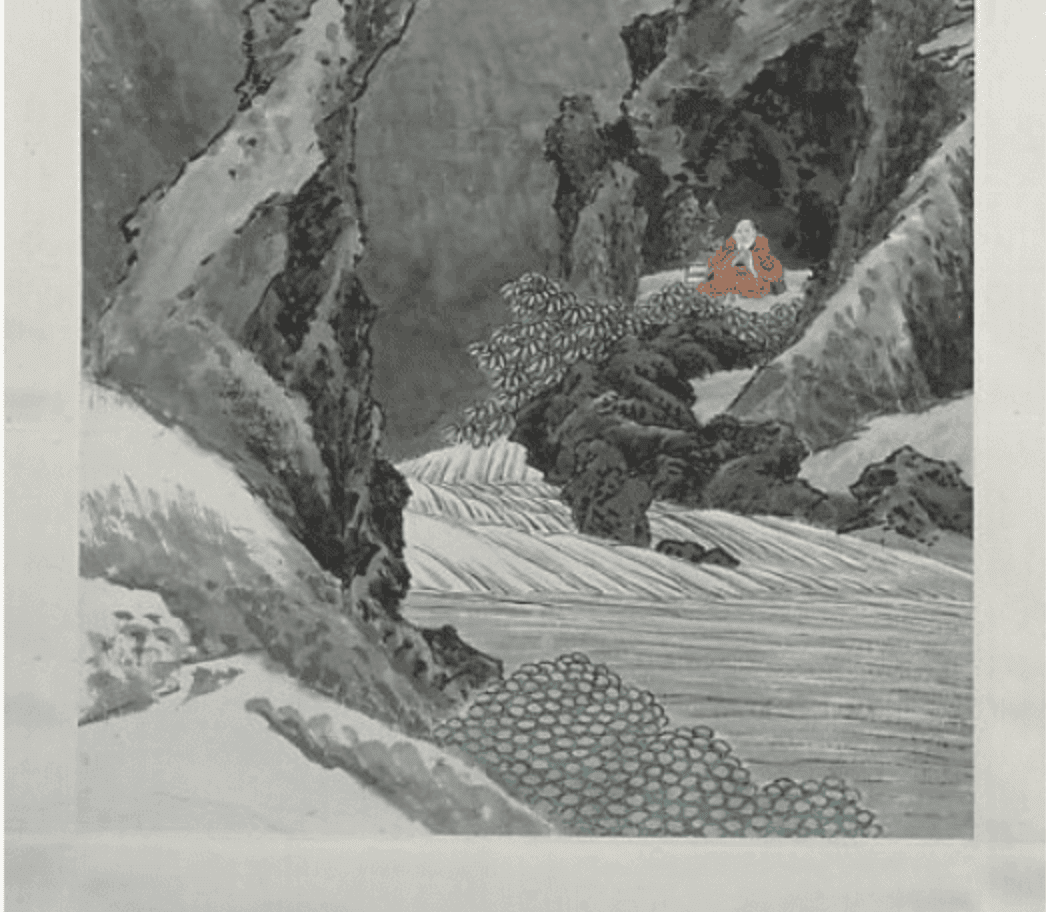 Ren-Yu-Meditation-in-a-cave-China-Qing-Dynasty