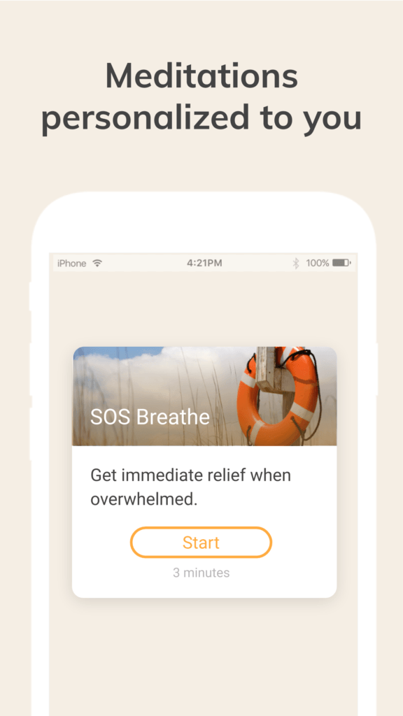 Personalized Meditation Youper app