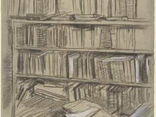 Bookshelves-Study-for-Edmond-Duranty-Edgar Degas-information-hoarding