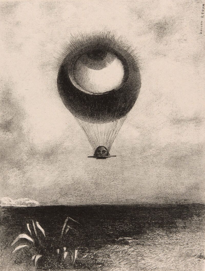 the-eye-like-a-strange-balloon-moves-toward-infinity-odilon-redon-1882